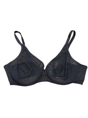 Christian Dior 4272 Black Sheer Underwire Bra 36C Vintage